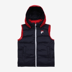 Fila Biella River Sable Down Vest - Poikien Kevyet Takit - TummanPunainen | FI-42806